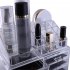  US Direct  4Pcs Set Makeup Organizer Plastic Cosmetic Storage Drawers Transparent Display Box  Transparent color