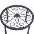  US Direct  4pcs Plant Stands With Round Pattern Indoor Outdoor Strong Plant Shelves For Displaying Green Plants black
