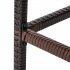  US Direct  4pcs Rattan Stool Iron Frame Multifunctional Backless Retro Bar Chair 38x38x61cm N003 brown gradient