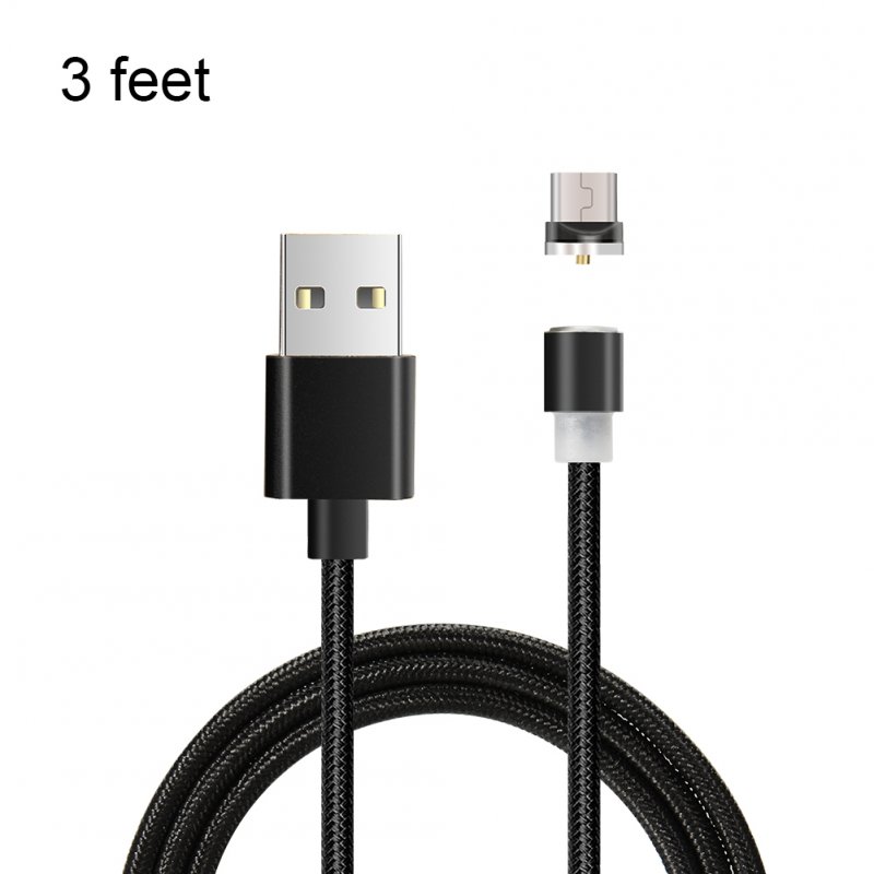 US 5 Feet Nylon Braided Micro USB Charging And Data Sync Cable with LED Light for Android Device