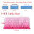  US Direct  5 Layers Gradient Pink Chiffon Wave Table Skirt for Wedding Party Supplies Gradient pink 6FT