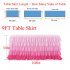 US Direct  5 Layers Gradient Pink Chiffon Wave Table Skirt for Wedding Party Supplies Gradient pink 6FT