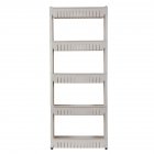 [US Direct] 5-layer Shelf Rolling  Storage  Shelf For Household Living Room Organizer gray