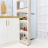  US Direct  5 layer Shelf Rolling  Storage  Shelf For Household Living Room Organizer gray