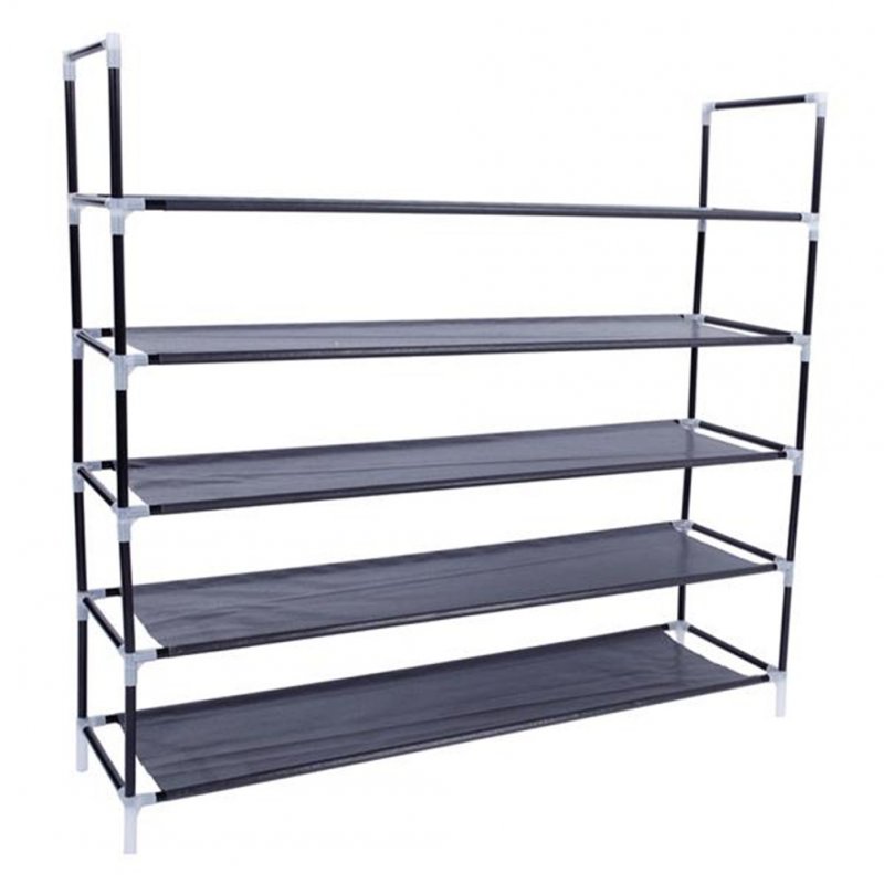 US 5-layer Shoe  Rack 100cm Super Wide Extra Large Combined Simple Shoe Holder black