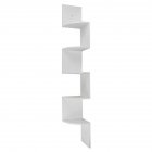 [US Direct] 5-layer Trapezoidal Wall  Shelf Wall Mount Corner Shelves For Storage Display white