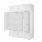 US 5-layers 20-grids Modular Closet Cabinet <span style='color:#F7840C'>Storage</span> Shelves Cube Organizer white
