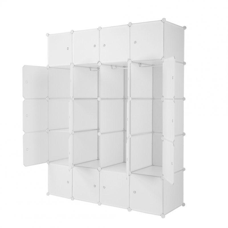 US 5-layers 20-grids Modular  Closet Cabinet Storage  Shelves Cube Organizer white