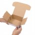  US Direct  50 Pcs Corrugated Paper Boxes 6x4x3   15 2x10x7 6cm  Sturdy Lightweight Foldable Holiday Gifts Box Internal And External Dual color White