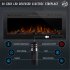  US Direct  50 inch  Led Embedded 1500w Electric  Fireplace With 3 Flame Colors Remote Control black