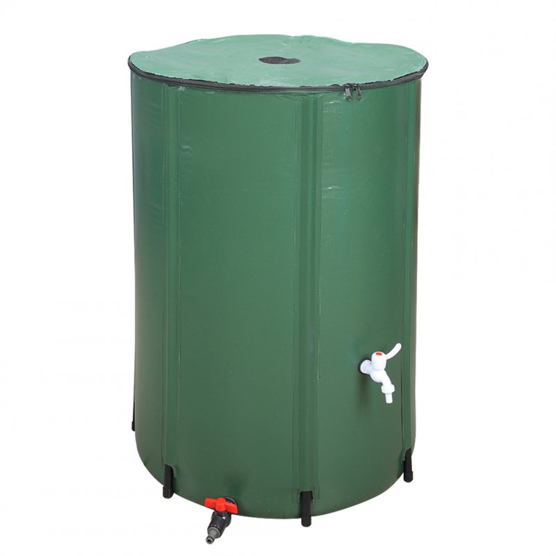 US 500d 100 Gallon Folding Rain  Barrel Foldable Rain Bucket Indoor Outdoor Supplies green