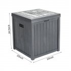 [US Direct] 51gal 195l Outdoor Garden Plastic Storage Deck Box Chest Tools Cushions Toys Lockable Seat Waterproof Storage Box grey