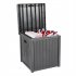  US Direct  51gal 195l Outdoor Garden Plastic Storage Deck Box Chest Tools Cushions Toys Lockable Seat Waterproof Storage Box grey