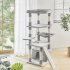  US Direct  55 9 Inches Cat Tree Multi Level Cat Tower with Sisal Covered Scratching Posts  Kitty Playhouse and Large Top Perch Light Grey