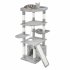  US Direct  55 9 Inches Cat Tree Multi Level Cat Tower with Sisal Covered Scratching Posts  Kitty Playhouse and Large Top Perch Light Grey