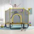  US Direct  5FT Trampoline with Safety Enclosure Net  Outdoor   Indoor Mini Toddler Trampoline with Basketball Hoop  Yellow