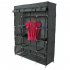  US Direct  5layers 12grids Storage Wardrobe Portable Non woven Clothes Closet Wardrobe 133x46x170cm gray