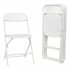  US Direct  5pcs Folding Chair Plastic Portable Stackable Patio Stool For Indoor Outdoor Party Picnic Kitchen Dining White