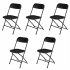  US Direct  5pcs Folding Chair Plastic Portable Stackable Patio Stool For Indoor Outdoor Party Picnic Kitchen Dining White