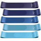 [US Direct] 5pcs Stretch Exercise Workout Bands Natural Latex Resistance Bands For Arms Chest Abdomen Buttocks Legs Gradient blue