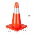  US Direct  5pcs set 18  Pvc Traffic  Cone Reflective Cone With Square Base Warning Tool Red