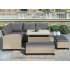  US Direct  6 Piece Patio Furniture Set Outdoor Wicker Rattan Sectional Sofa With Table And Benches For Backyard  Garden  Poolside