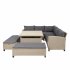  US Direct  6 Piece Patio Furniture Set Outdoor Wicker Rattan Sectional Sofa With Table And Benches For Backyard  Garden  Poolside