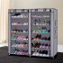 US Direct  6 Tier Shoe  Rack Shoe Shelf Non Woven Storage Closet Organizer Cabinet gray