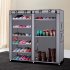  US Direct  6 Tier Shoe  Rack Shoe Shelf Non Woven Storage Closet Organizer Cabinet gray