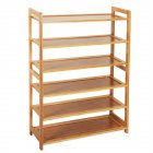 US 6 Tiers Bamboo Shoe Rack Simple Wood Color