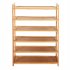  US Direct  6 Tiers Bamboo Shoe Rack Multifunctional Simple Wood Color Easy Assembly Space saving Storage Rack Wood Color