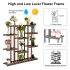  US Direct  6 tier 11 base Multifunctional Wood Plant  Stand Plant Organizing Rack Wood color