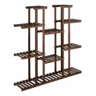 US 6-tier 11-base Multifunctional Wood Plant Stand Plant Organizing <span style='color:#F7840C'>Rack</span> Wood color