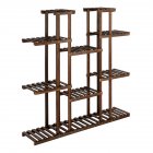  US Direct  6 tier 11 base Multifunctional Wood Plant  Stand Plant Organizing Rack Wood color