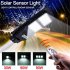  US Direct  60w 120leds Solar Street Path Light Light Control Radar Sensor Remote Control Outdoor Wall Road Lamp black