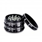  US Direct  63mm Herb Grinder 4 layer Aluminum Alloy Cigarette Crusher black