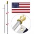  US Direct  6FT Flag Pole kit  Aluminum Flag Pole Bracket Tangle Free Spinning Flagpole Hardware with Bracket for USA American Flags