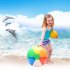  US Direct  6PCS 20CM Rainbow Color Inflatable Beach Ball Kid s Water Polo Birthday New Year Christmas Halloween Gift Toy Colorful