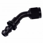US 6an 45-degree Hose End Fitting Universal Inverted Connector Black