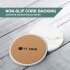  US Direct  6pcs Round Ceramic Coaster With Holder Super Absorbent Non Slip Coasters Set  marble  White