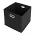  US Direct  6pcs set Storage  Box With Metal Handle Household Furniture Storage Bin Cube Black