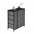  US Direct  7  Drawers  Dresser Furniture Storage  Cabinet For Bedroom  Hallway Closet Office Organizations Dark gray