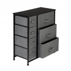 [US Direct] 7  Drawers  Dresser Furniture Storage  Cabinet For Bedroom, Hallway Closet Office Organizations Dark gray