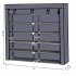  US Direct  7 Layers 14 Grids Shoe  Cabinet 110 28 115cm Household Organizer Storage Rack Gray