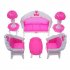  US Direct  7 Pcs Simulation Sofa Stool Chair Home Furnishing Set doll