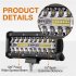  US Direct  7 inch 400W LED Work Light Bar Flood Spot Beam Offroad 4WD SUV Driving Fog Lamp  black