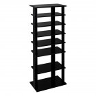 [US Direct] 7-layer Wooden Shoe  Rack Storage Mount Household Furniture Room Organizer black