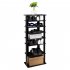  US Direct  7 layer Wooden Shoe  Rack Storage Mount Household Furniture Room Organizer black