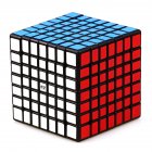[US Direct] 7X7 Colorful Magic Cube Brain Teaser Adult Releasing Pressure Puzzle Speed Cube Toy Gift black bottom