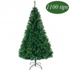 [US Direct] 7ft Artificial Christmas  Tree Decorations 1100 Branches For Home Office Party Decoration green